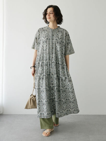 Dress Motif Kaya Cotton Pattern Dress Bobo Tokyo