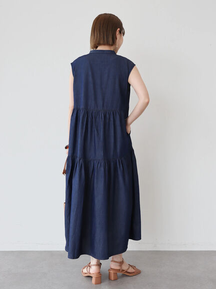 Denim Dress Fukuoka Layered Denim Dress