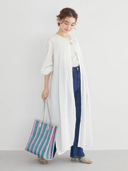 shirt dress Sapporo Pintuck Lace Dress