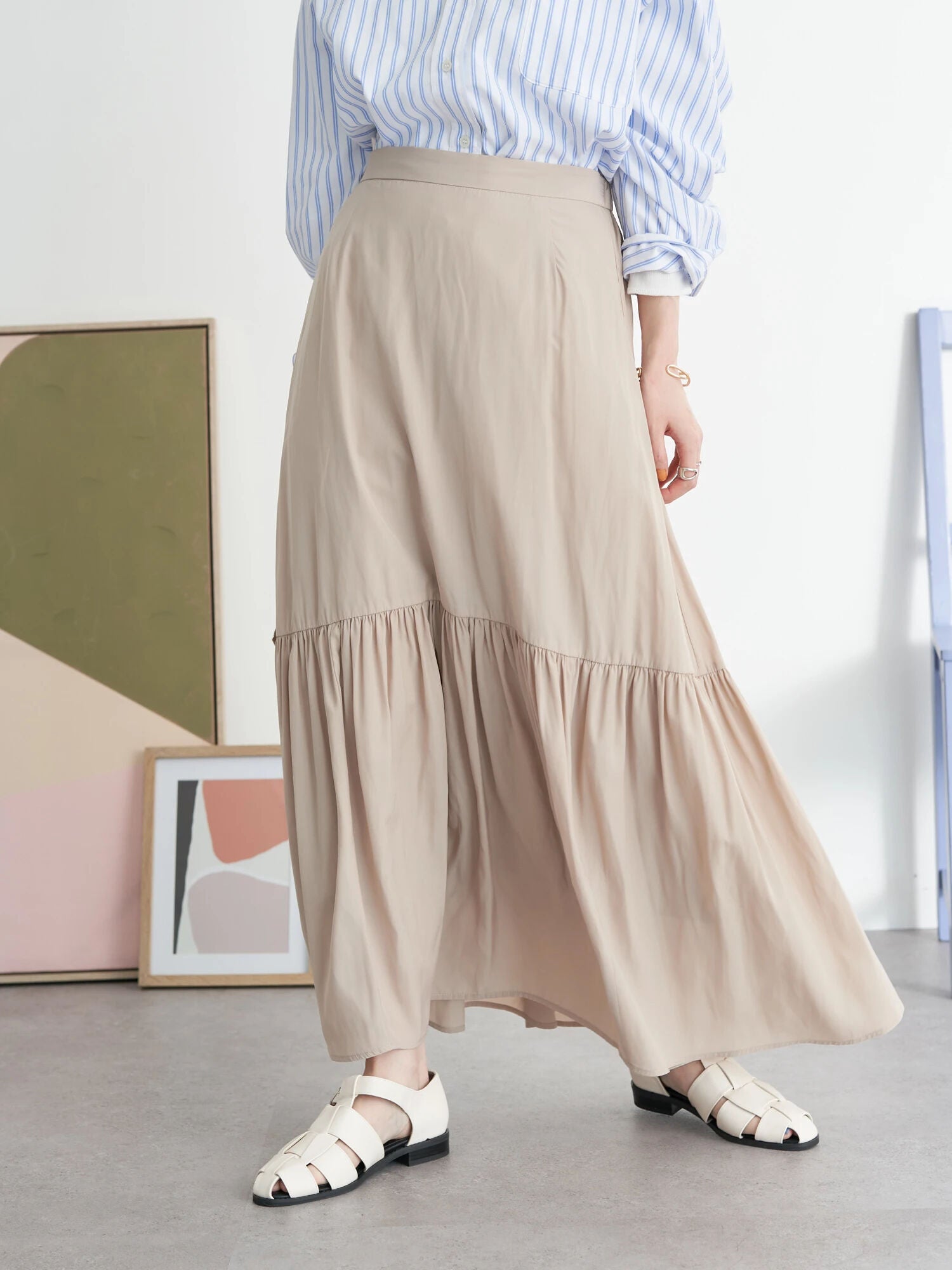 Caca Gathered Volume Skirt