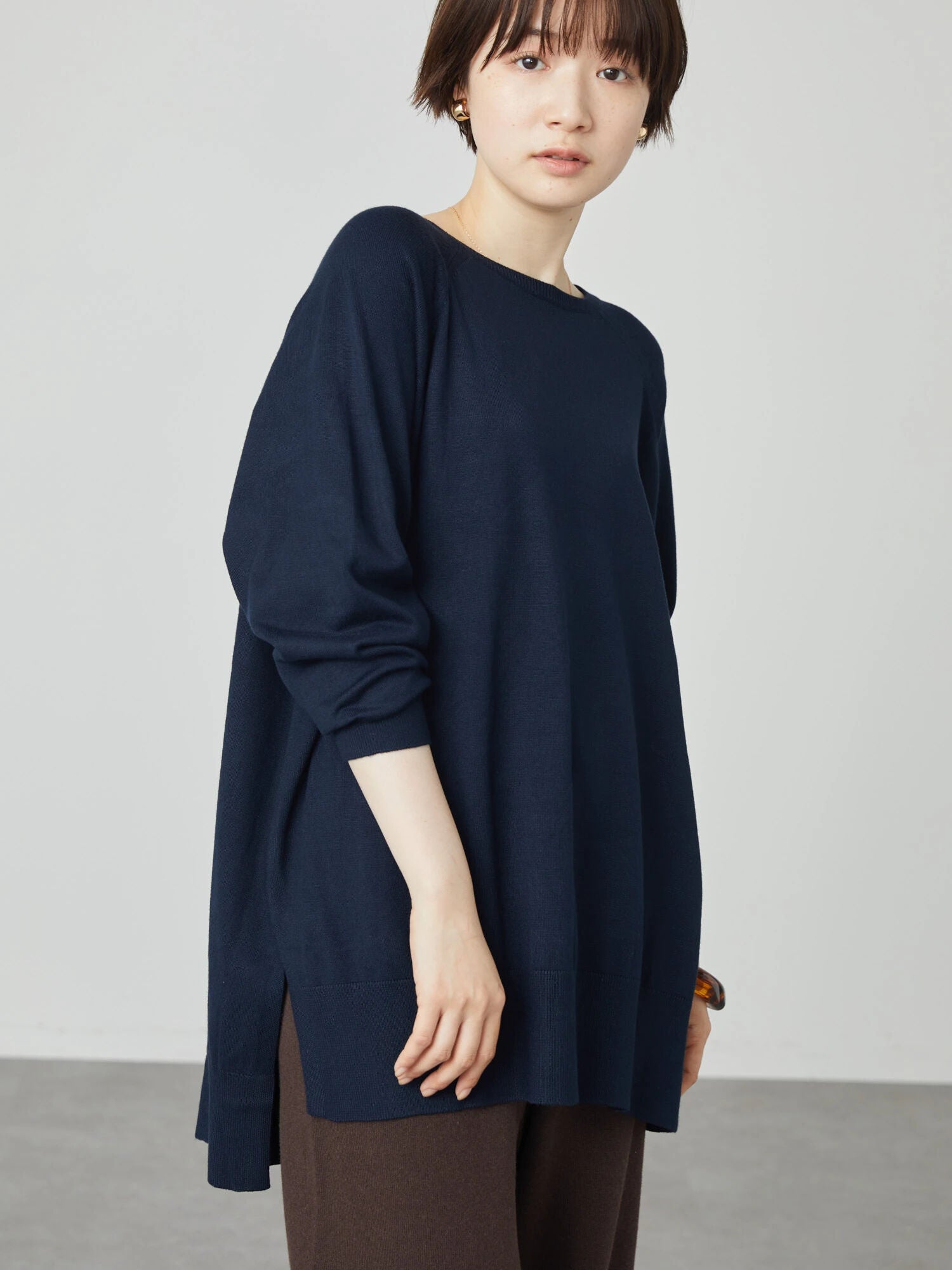 Tertia Side Slit Knit Tunic