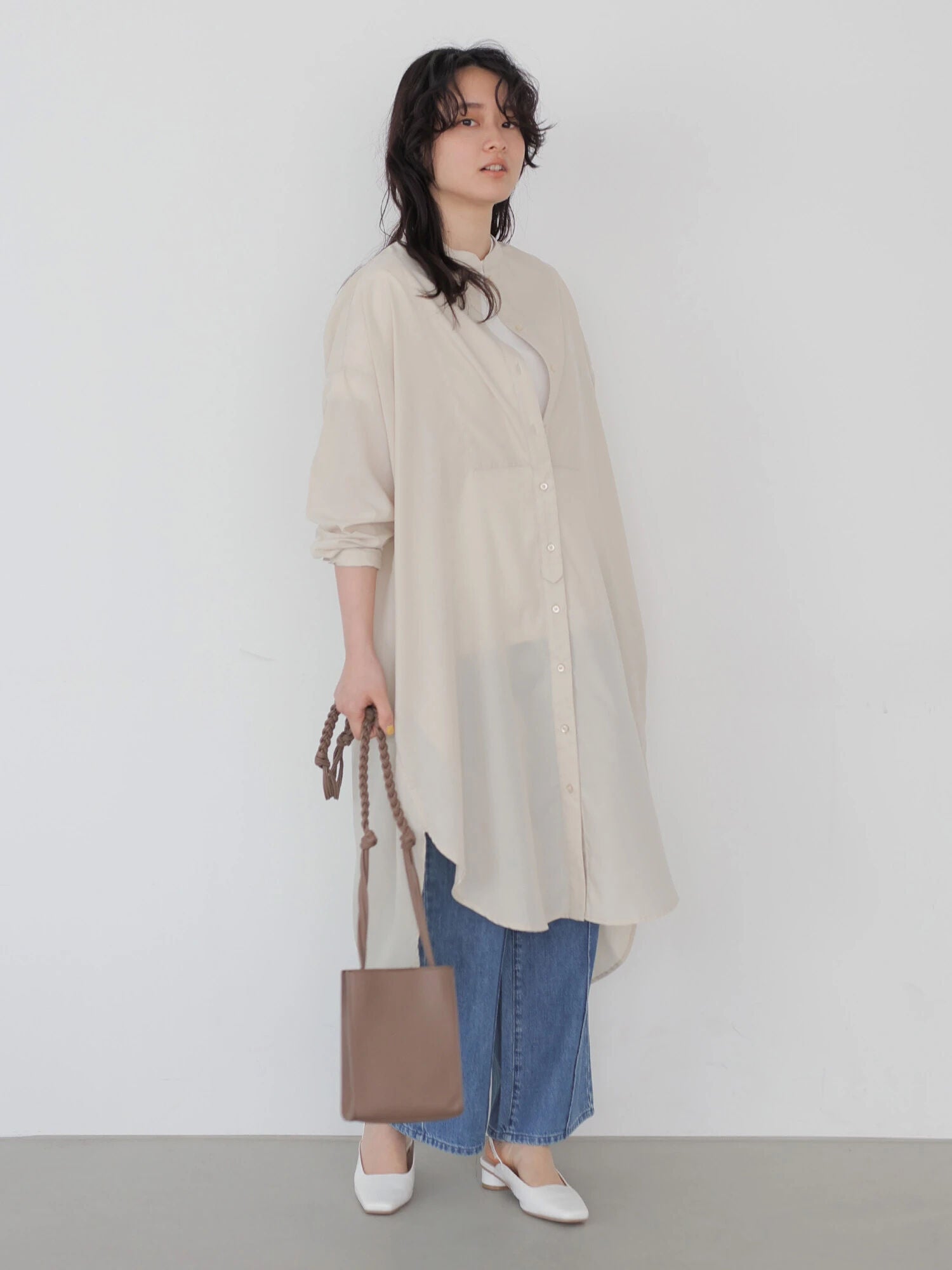 Aina Sheer Shirt Dress