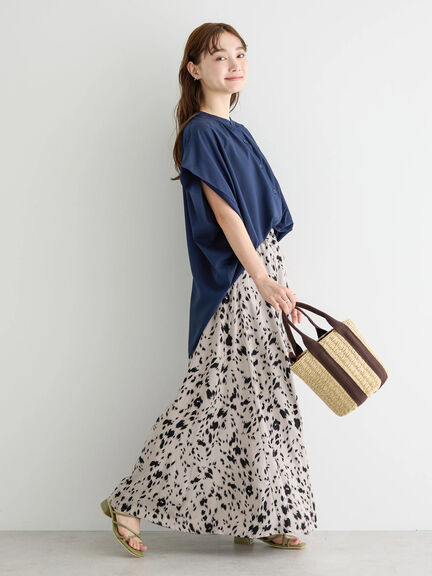 Hori Gathered Flare Skirt