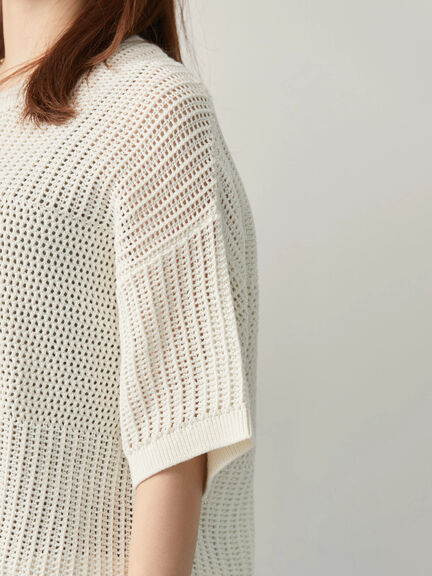 Blouse rajut Kamal Knit Short Sleeve Pullover