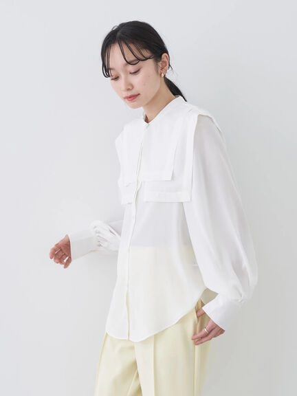 Taiyo 2WAY Big  Collar Blouse