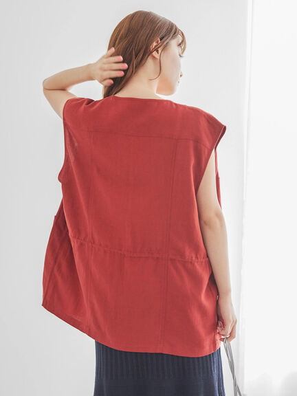 Shaaya Linen Blend Vest