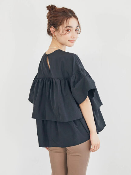 Blouse Half Sleeve Akigawa Tiered