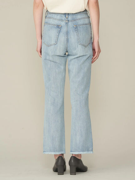 Claudine Flare Slit Denim Pants