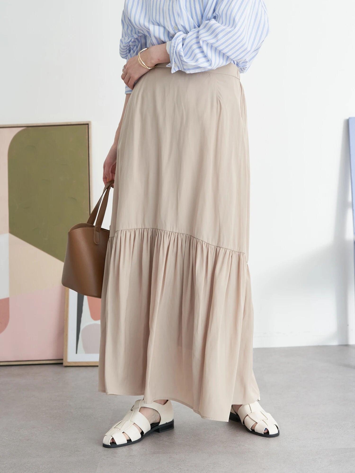 Caca Gathered Volume Skirt