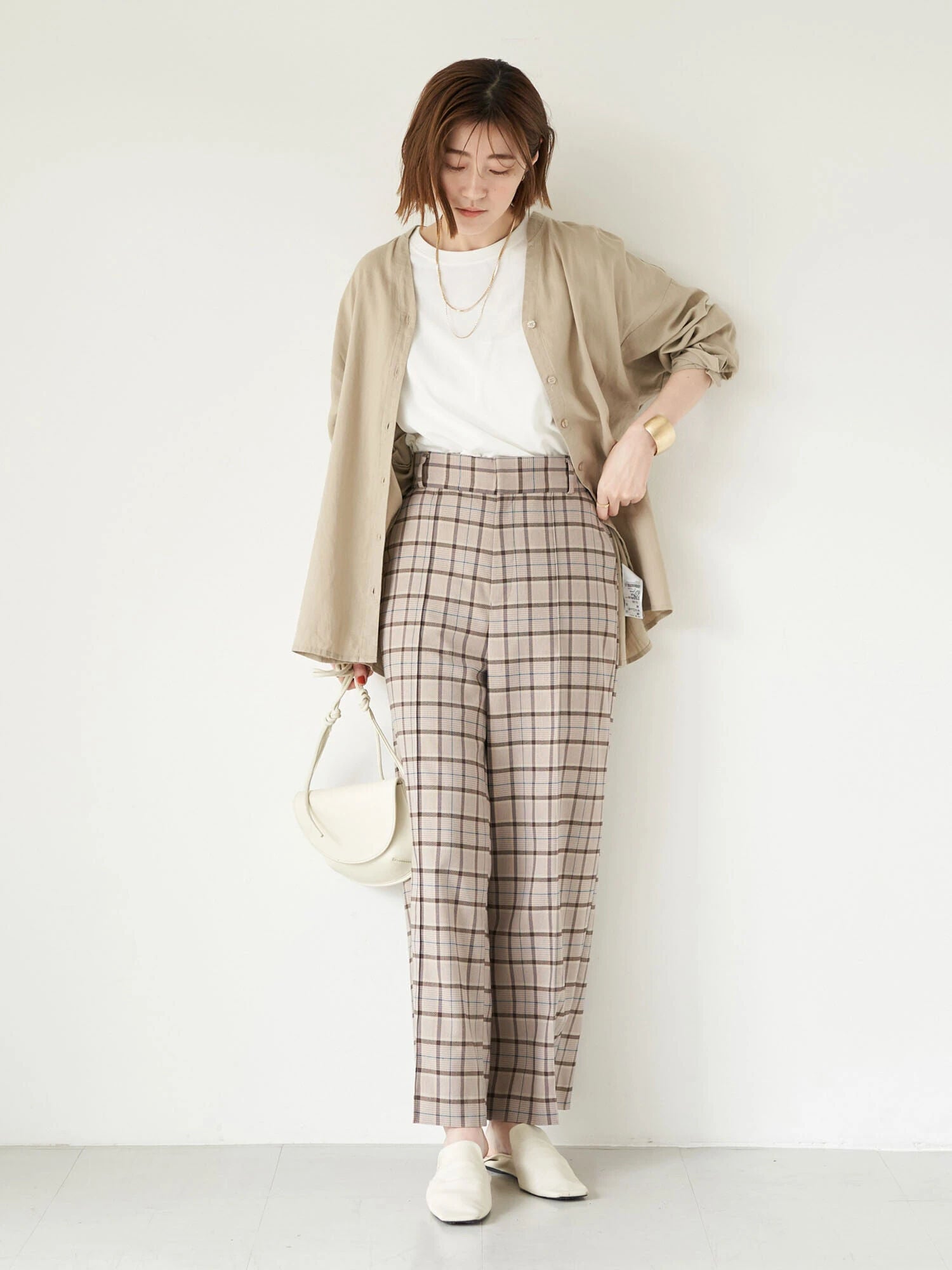 Keito Plaid Wide Pants