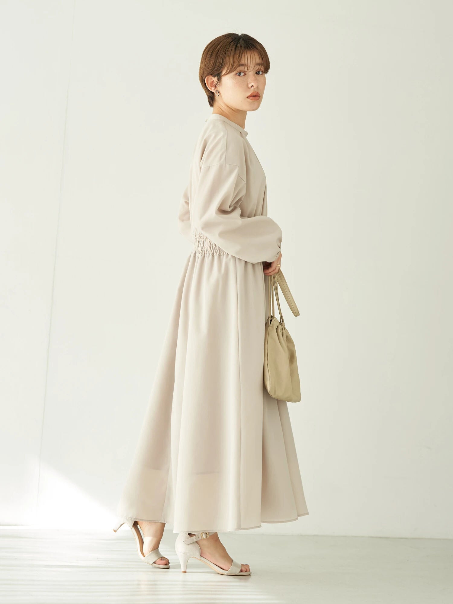 Kameko Shirring Gather Dress