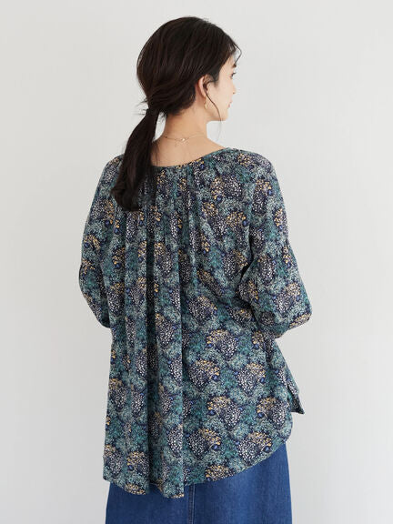 Emira Flower Gathered Blouse