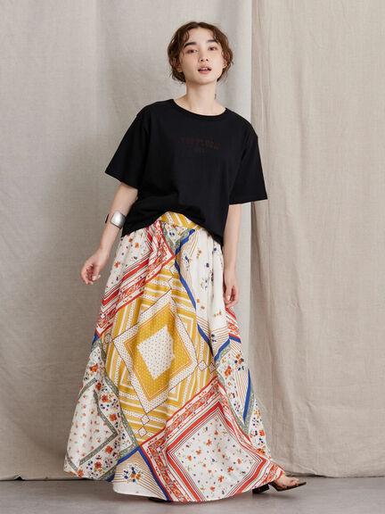 Rok etnik Boja Paneled Skirt