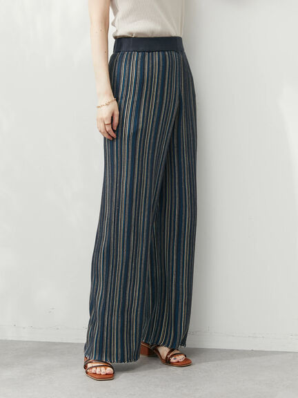 Sakawa Jacquard Knit Stripe Pants