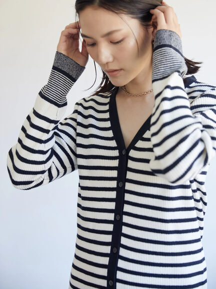 Quita Border Knit Cardigan