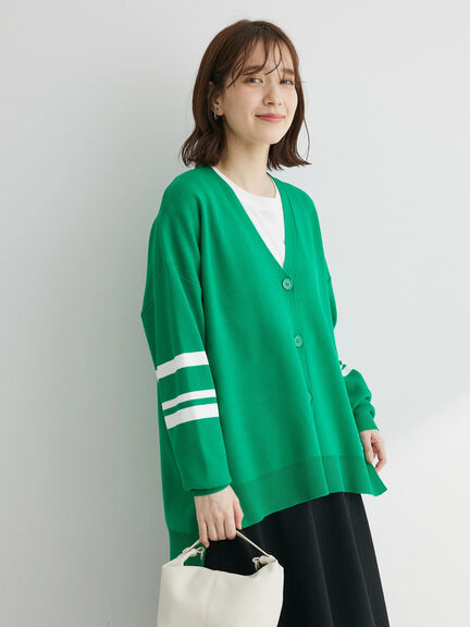 Kazesumi Sleeve Line Knit Cardigan