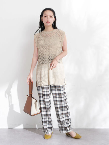 Rompi Rajut Wanita Slub Sleeveless Yarn Knit Vest