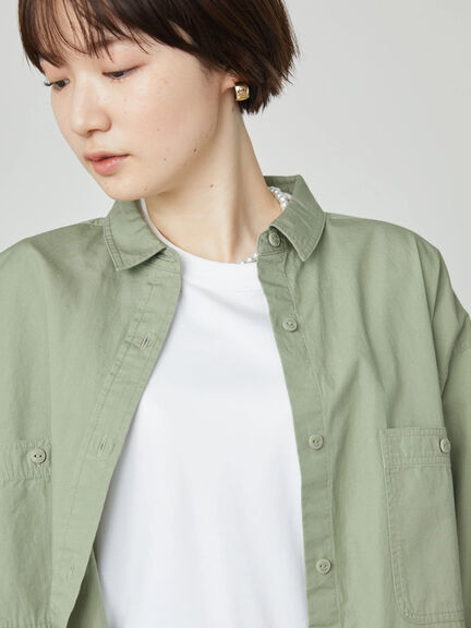 Miyu Back Logo W Pocket Shirt