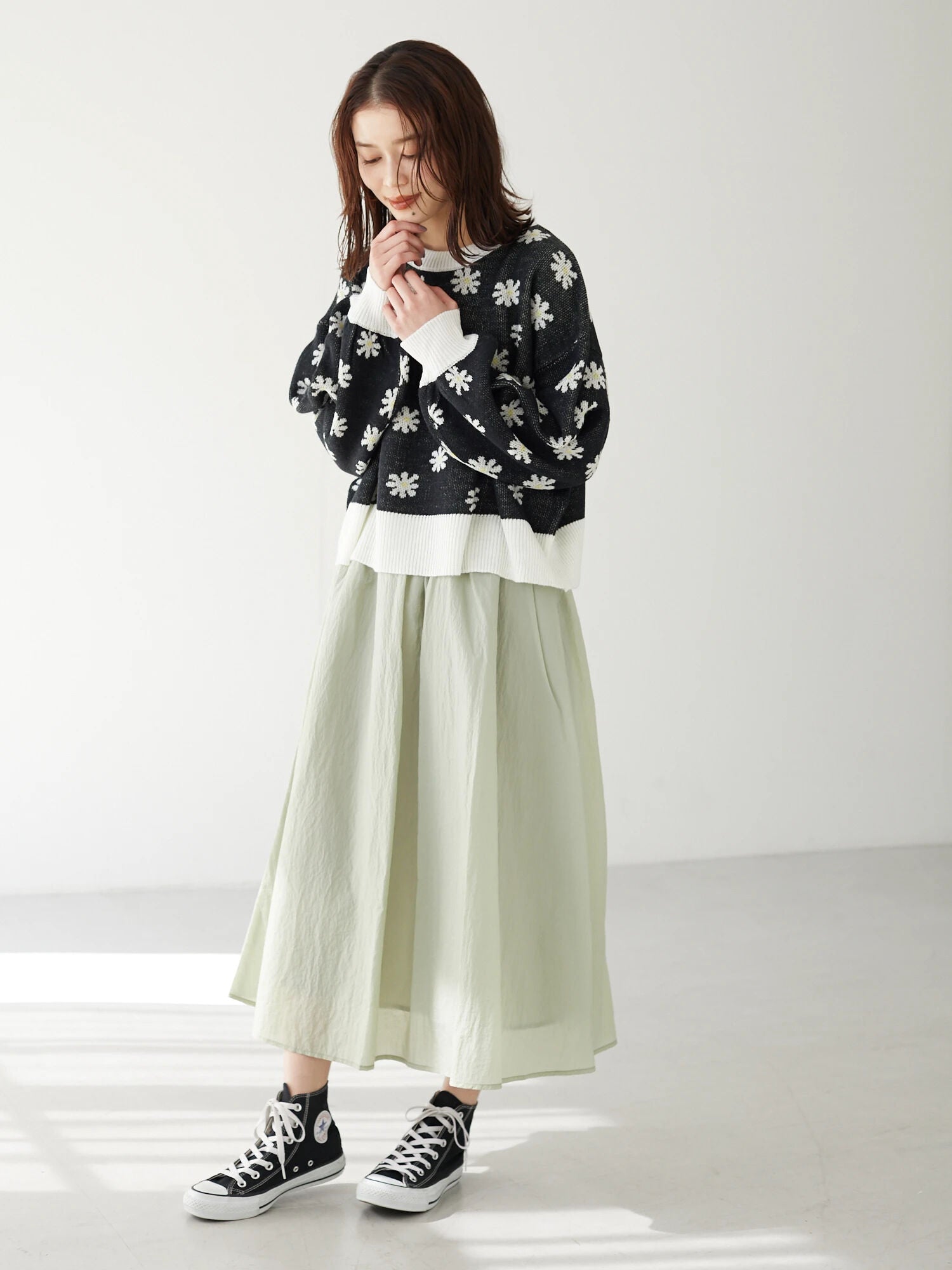 Kyoji Nylon Skirt