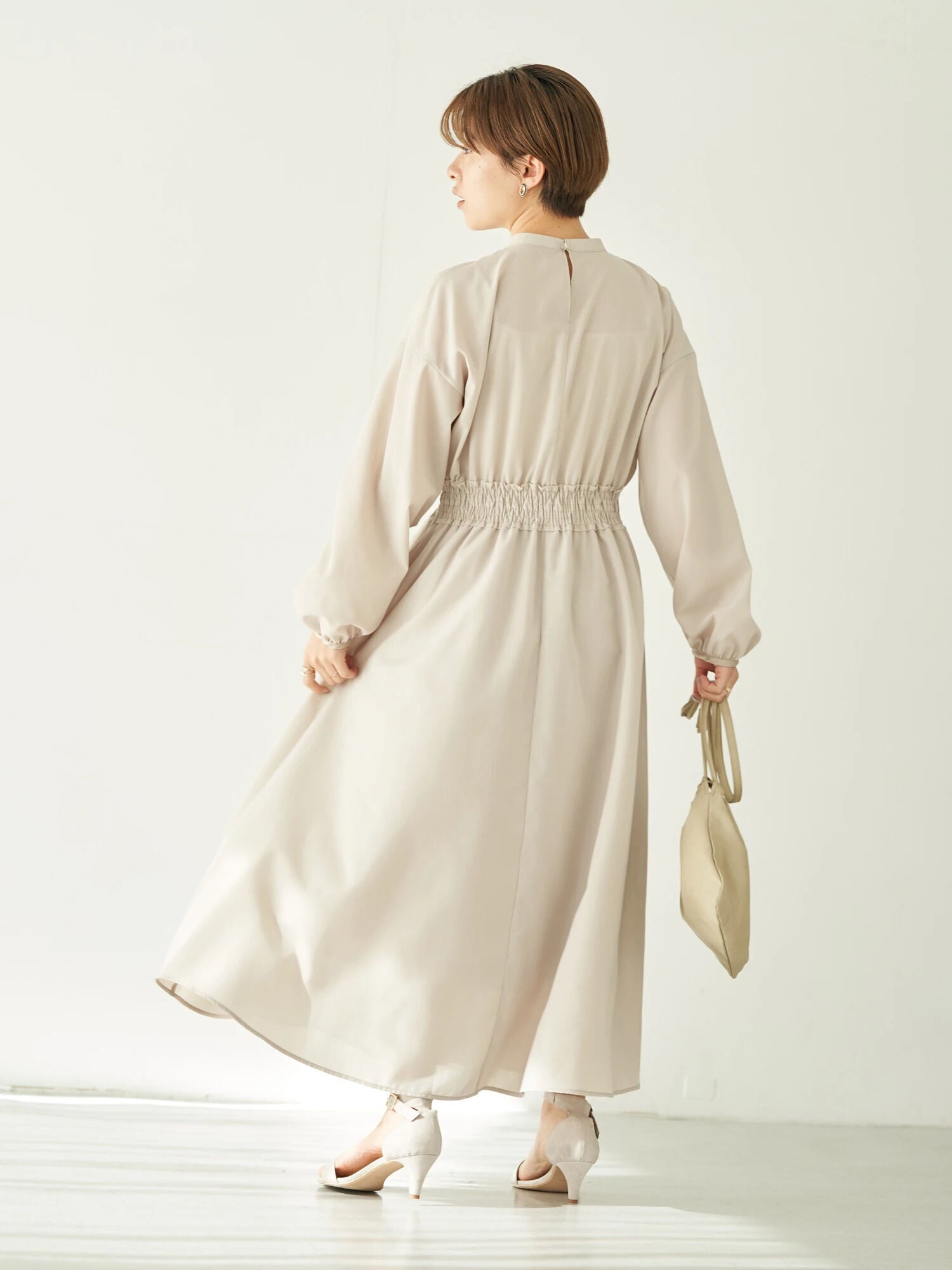 Kameko Shirring Gather Dress