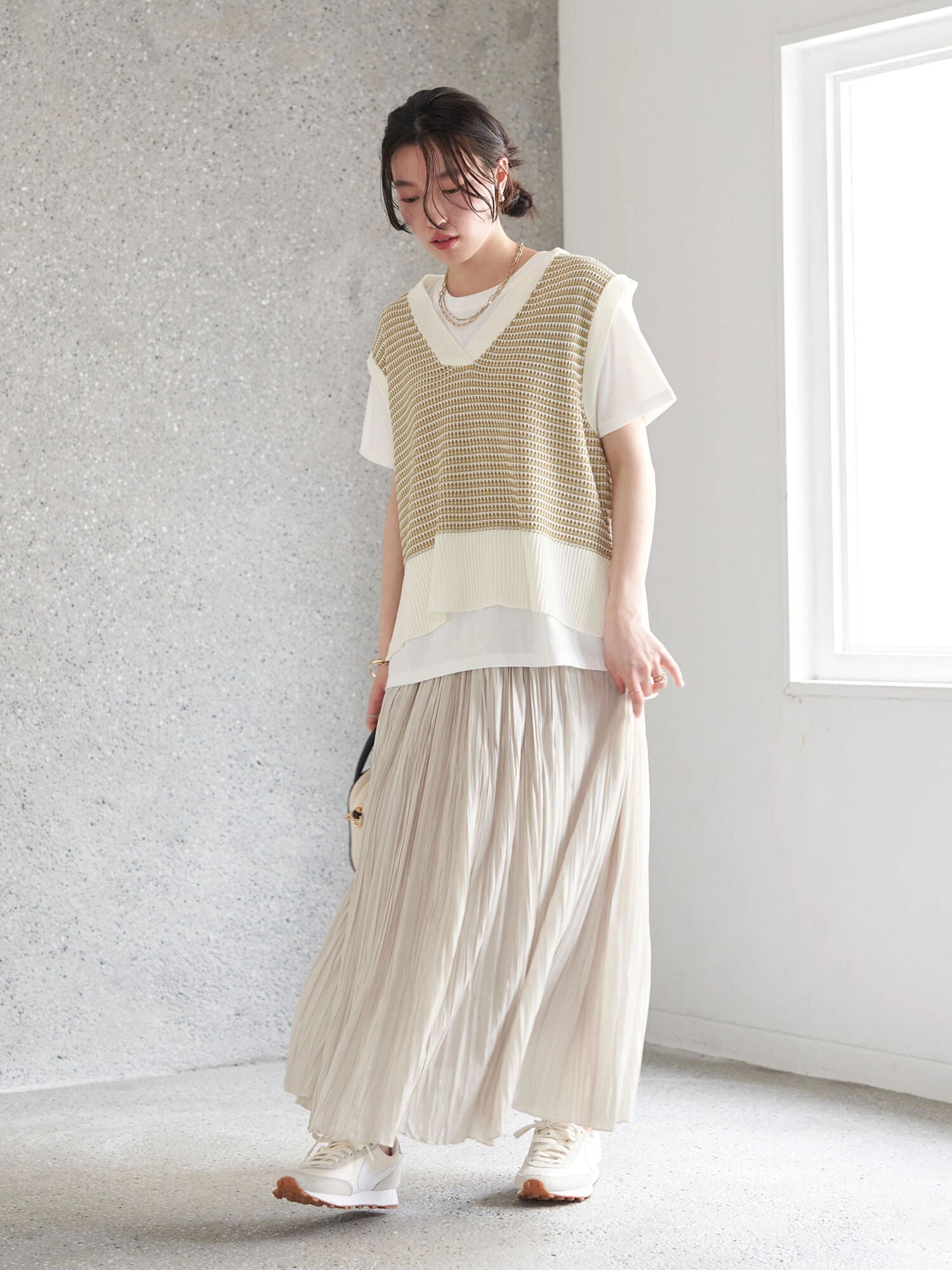 Oba Washer Pleated Skirt