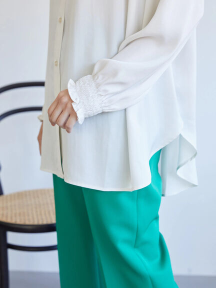 Maemi Satin Gathered Blouse