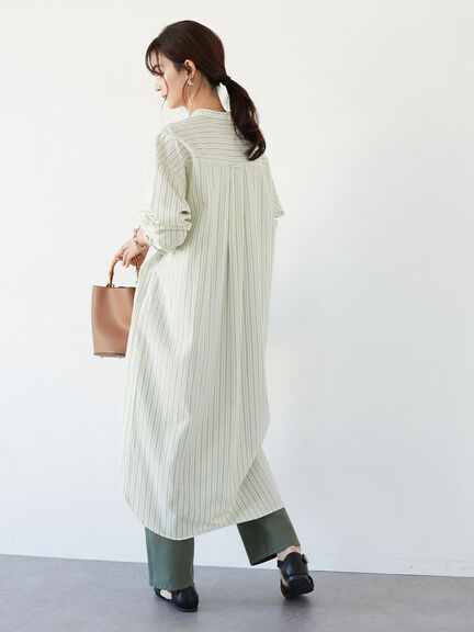 Sugi Band Collar Shirt Dress