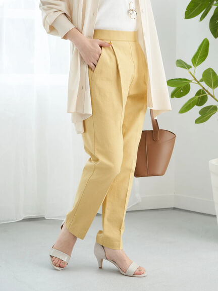 Meira Linen Blend Tapered Pants