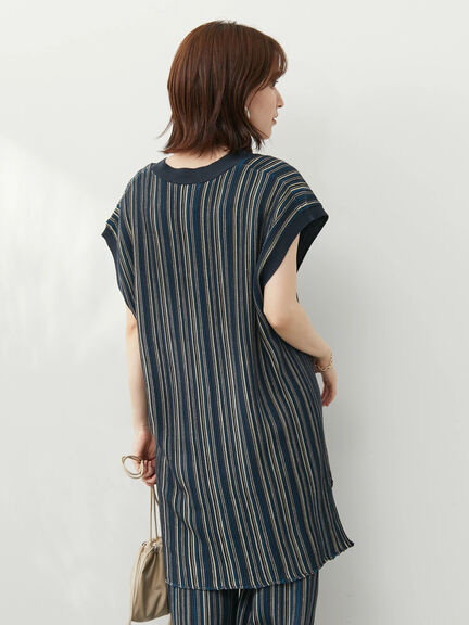 Saka Jacquard knit Stripe Tunic