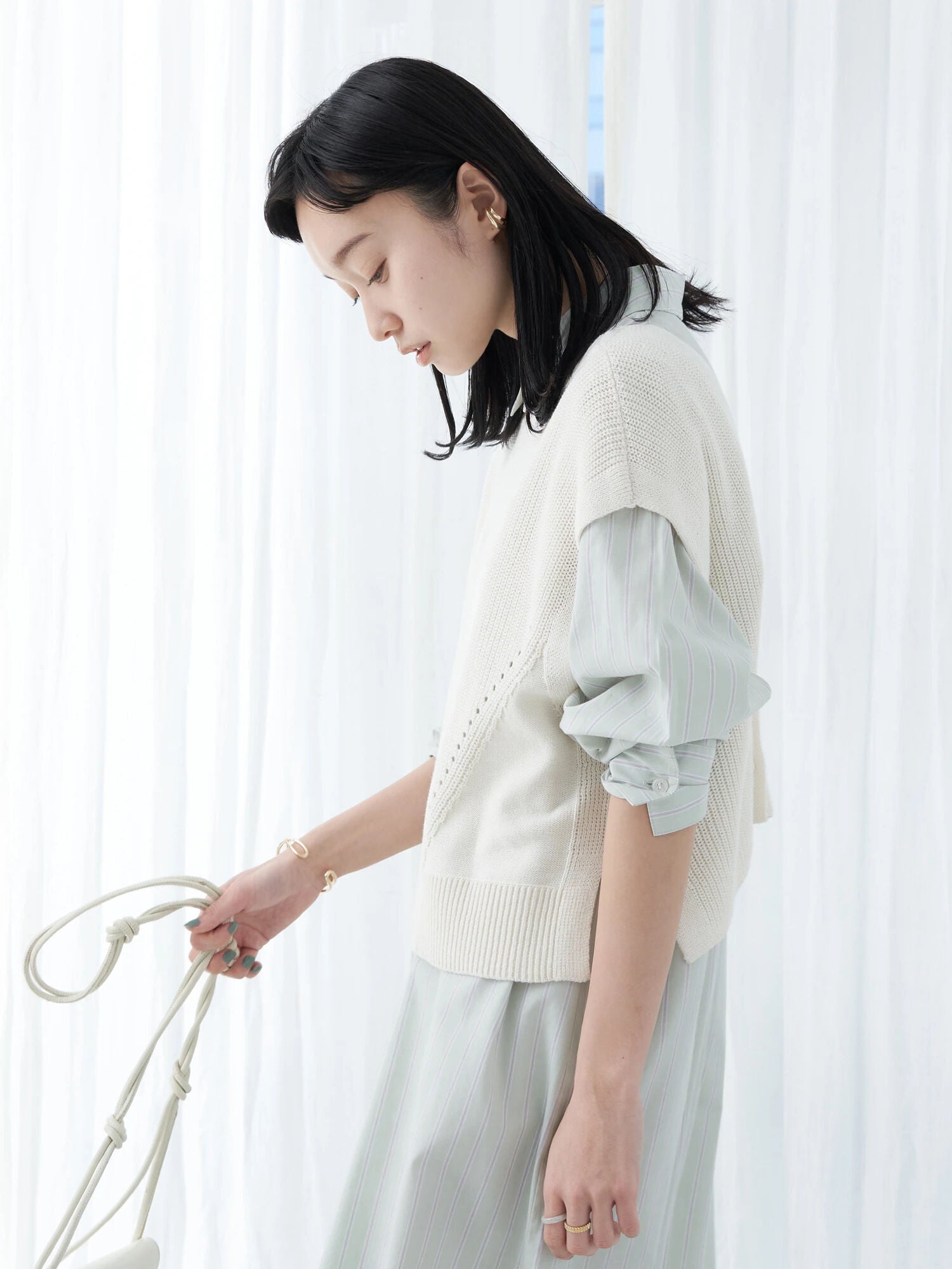 Makiko 2way knit vest