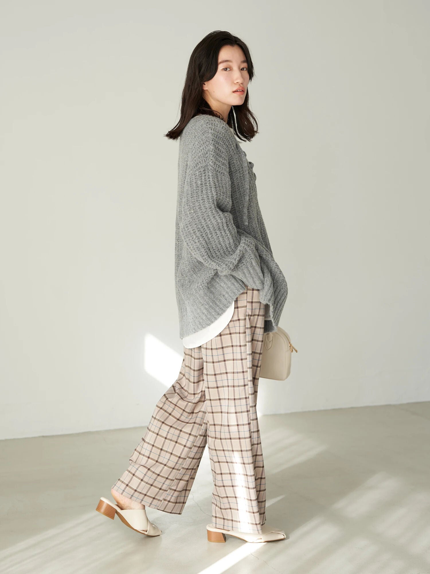 Keito Plaid Wide Pants