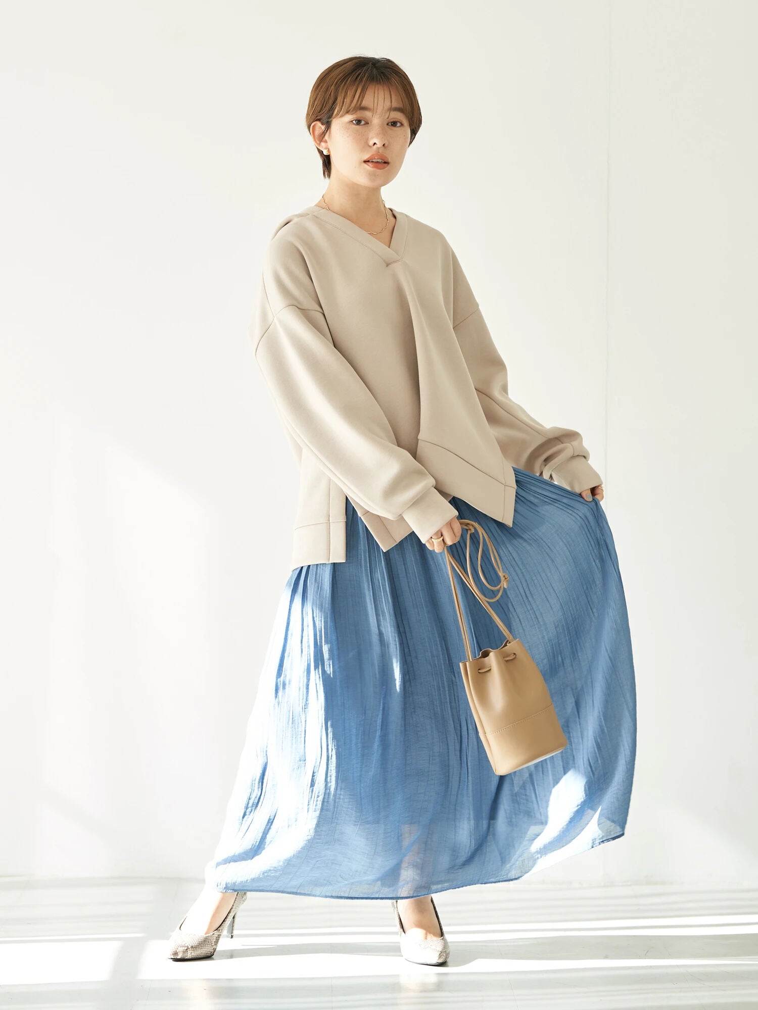 Shinju Erasing Pleated Skirt