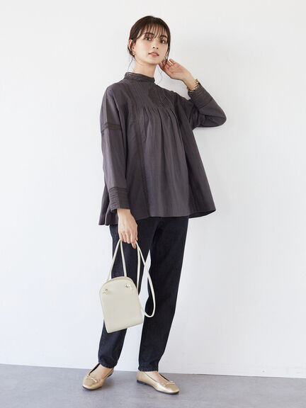 Momiro Sleeve Lace High Neck