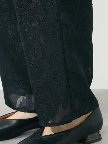 Yamaza Sheer Jacquard Pants