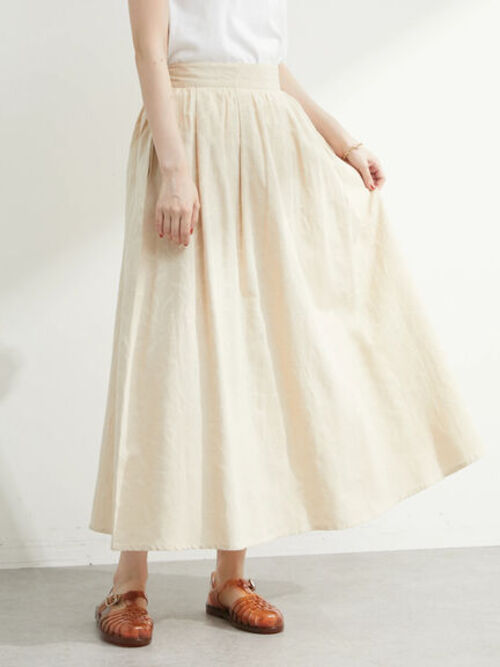 Nanami Indian Cotton Jacquard Long Skirt