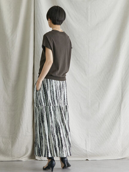 Wega Tiered Print Skirt