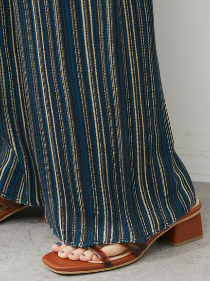 Sakawa Jacquard Knit Stripe Pants