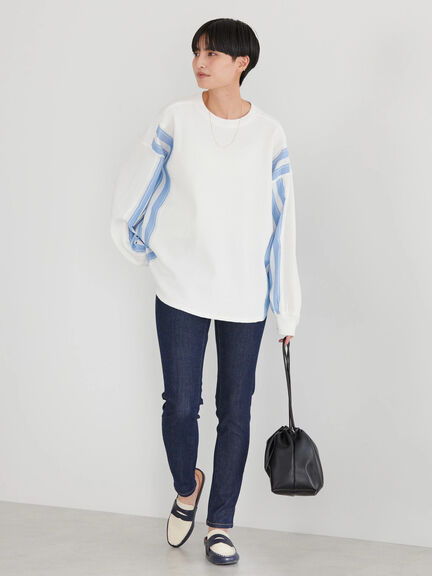 Wabaku Stripe Waffle Pullover