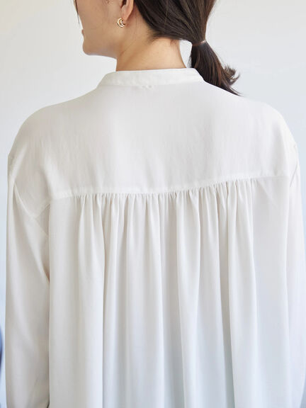 Maemi Satin Gathered Blouse