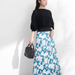 Rok Motif Bunga Remina Flower Jacquard Skirt
