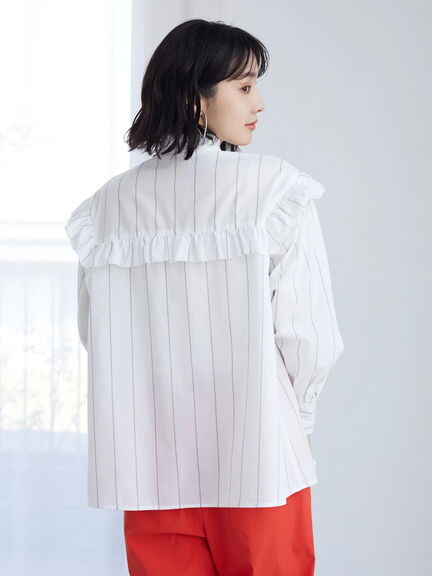 Aomori Stand Frilled Blouse