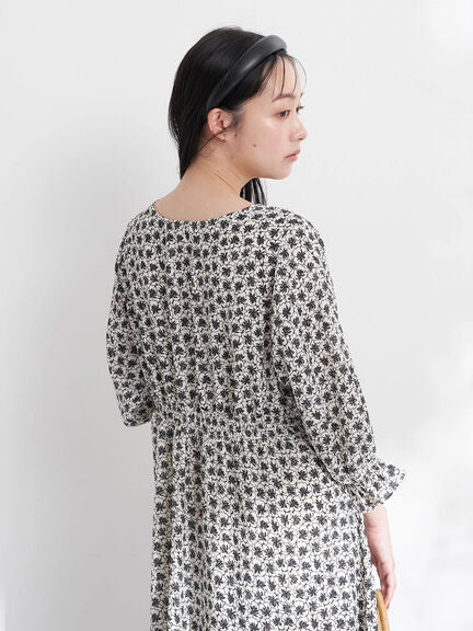 Kimono dress - Haori V-Neck Flower Dress