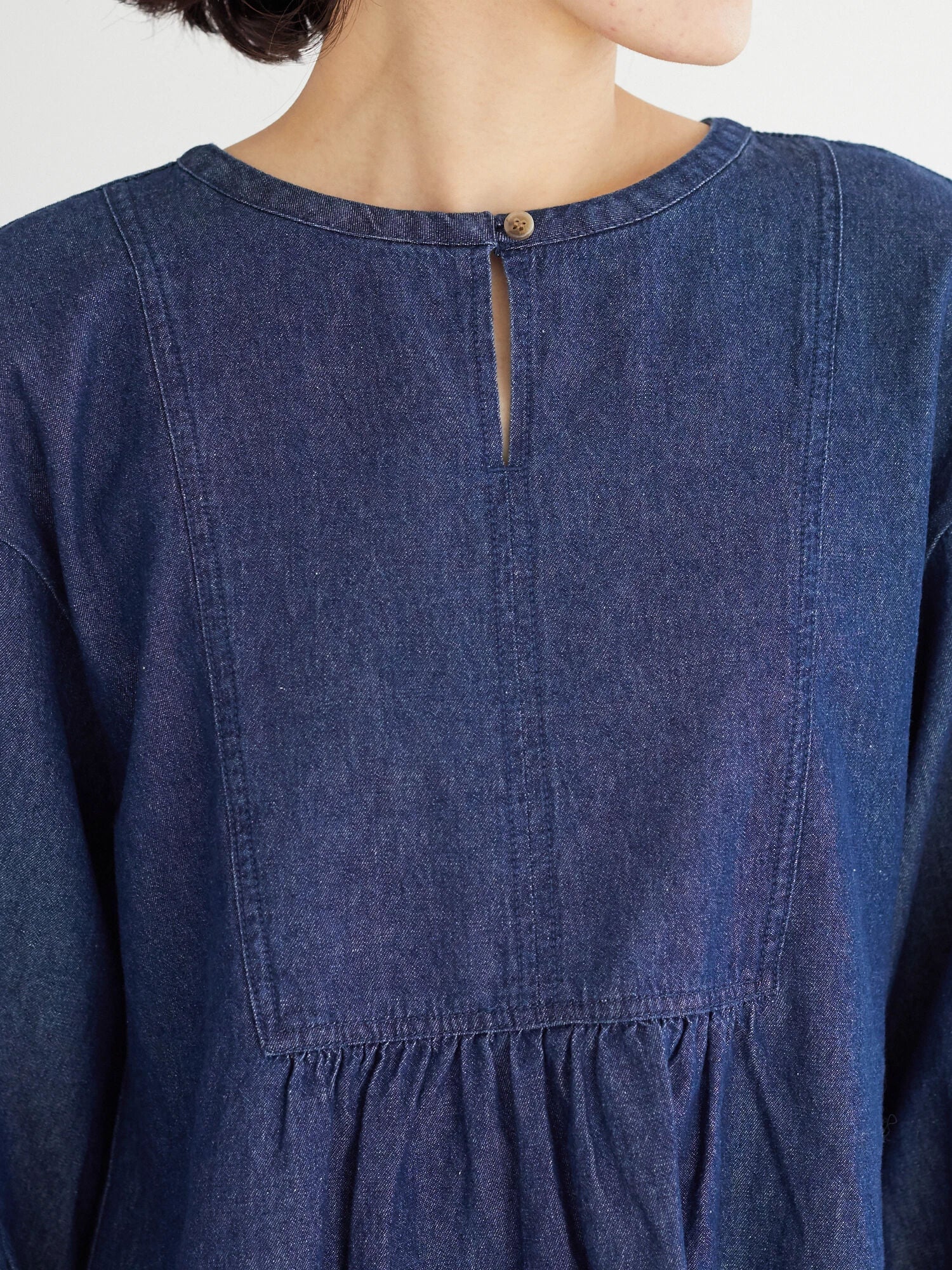 Hena Denim Switching Tunic