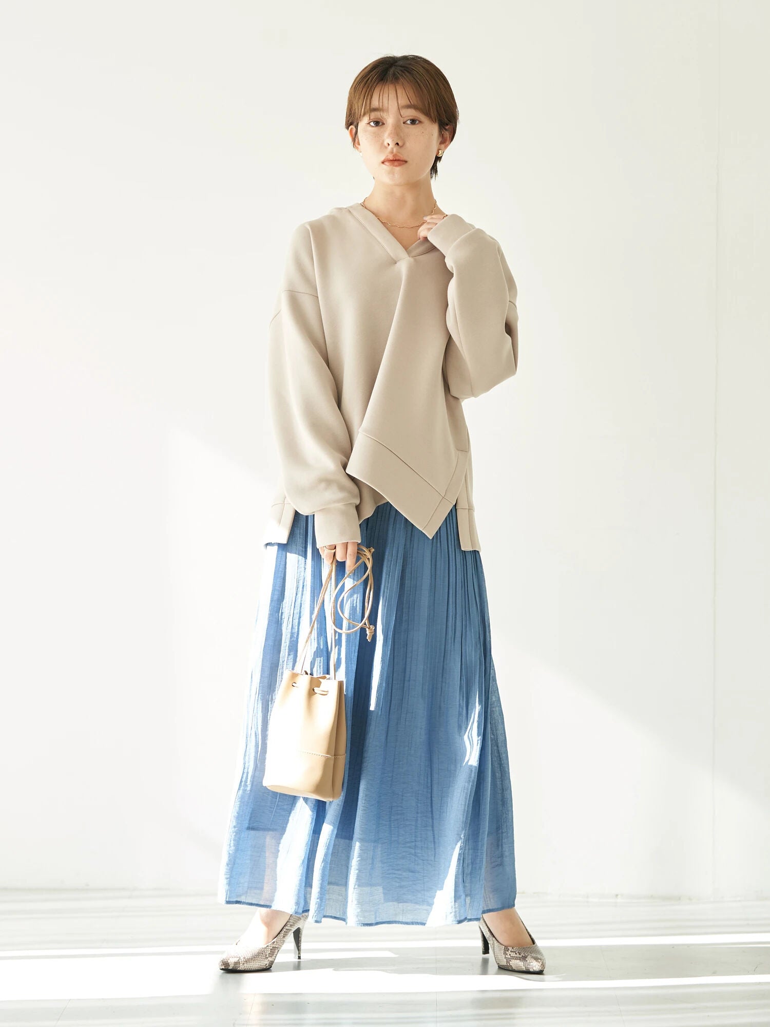 Shinju Erasing Pleated Skirt