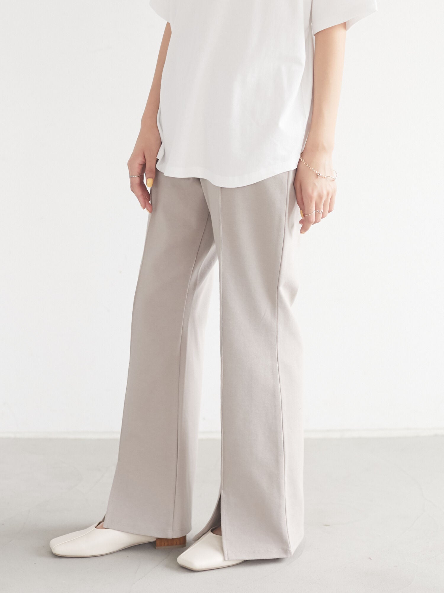 Aisha Front Slit Flared Pants