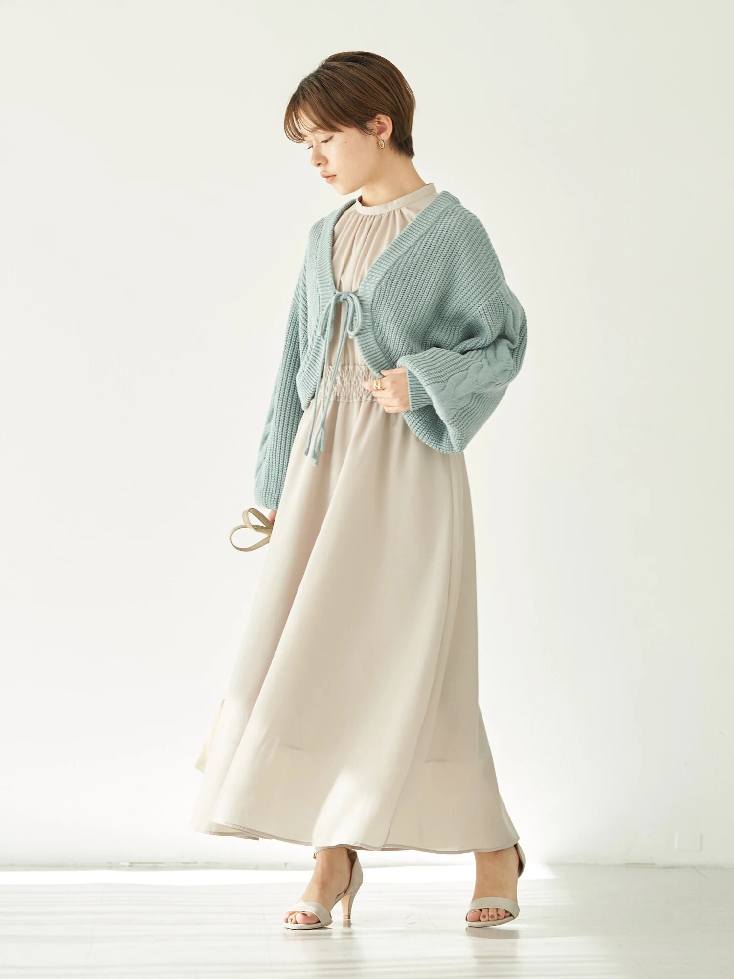 Kameko Shirring Gather Dress