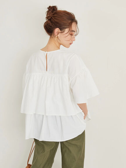 Blouse Half Sleeve Akigawa Tiered