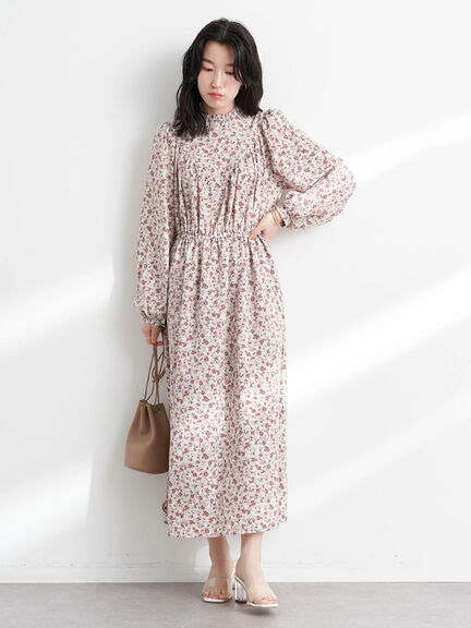 Malva Flower Print Dress