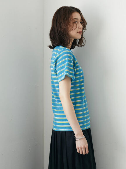 T-shirt garis garis Otaru Border T-Shirt