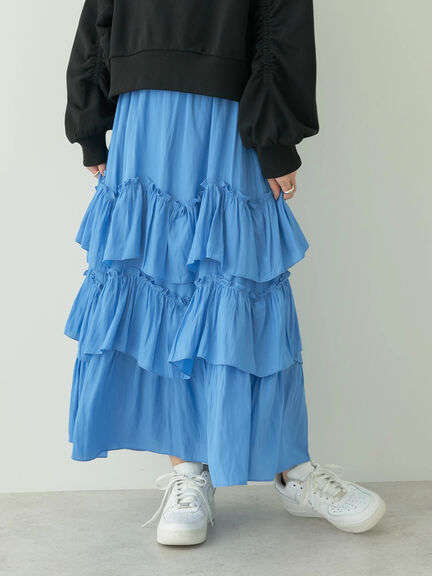 Rok layer Verme Tiered Volume Skirt Bobo Tokyo